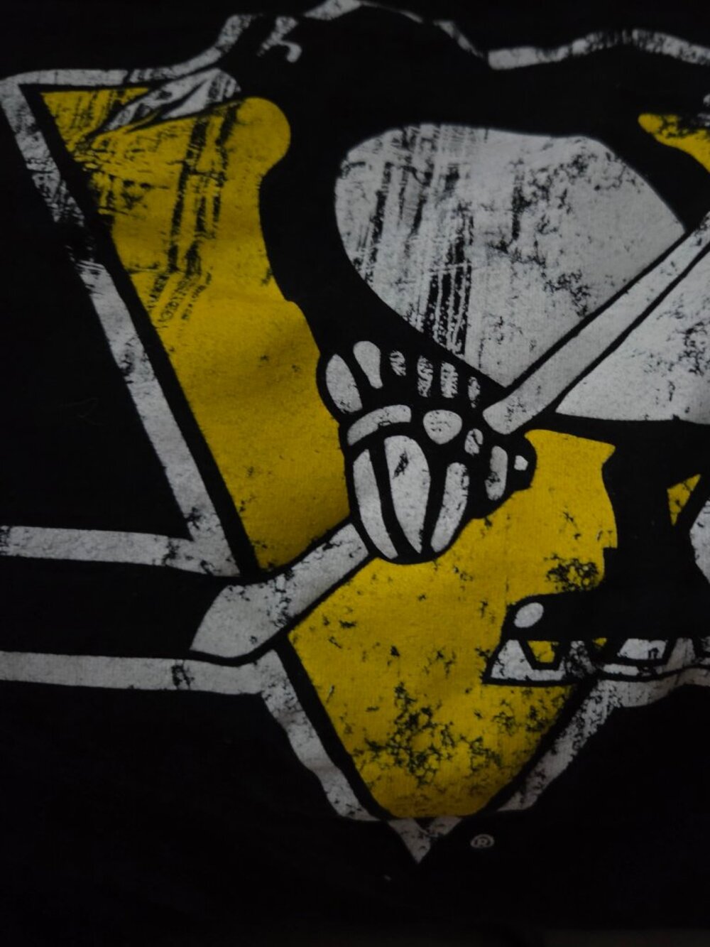 Pittsburgh Penguins Big & Tall Majestic Brand Mascot T-Shirt - Black/Yellow 7XB